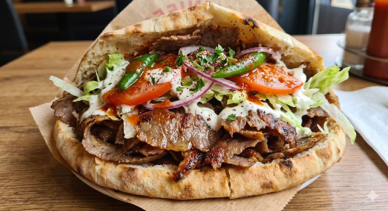 Pizzeria Torino i Mora – Kebab med bröd, sallad och valfri sås