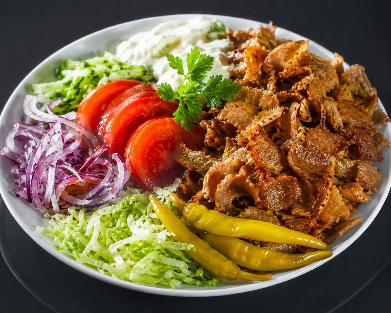 Pizzeria Torino i Mora – Kebabsallad med nötkött och feferoni